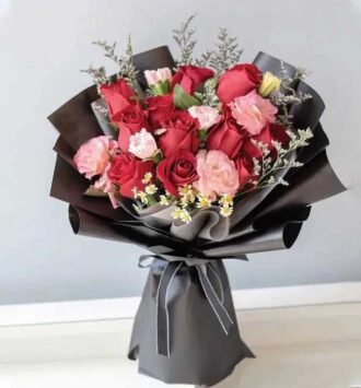 Crimson Red & Pink Bouquet