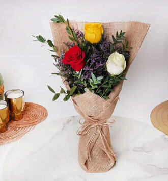 Vibrant Bouquet Of Colored Roses Standard